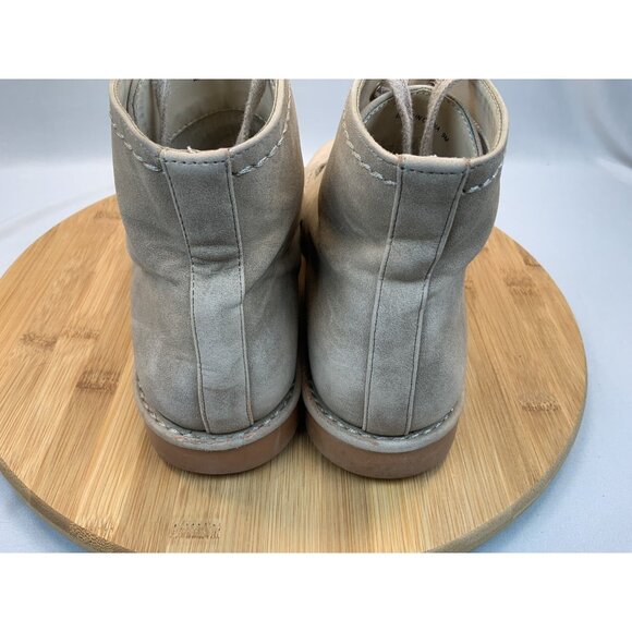 American Eagle Boot Size 9 Women's Suede Ankle Lace Up Beige - Picture 4 of 7